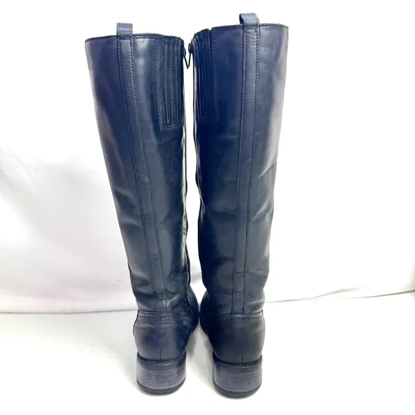Clarks Swansea Glen Tall Black Faux Leather Sherpa Lined Riding Boots Size 8 - Image 4