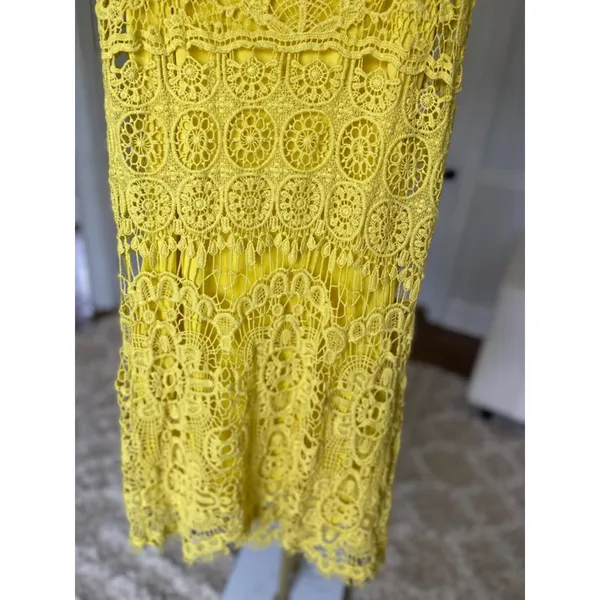 Bar III Cotton Crochet Mini Dress Summer Brunch‎ Luxe Boho Beach Wedding Event S - Image 4