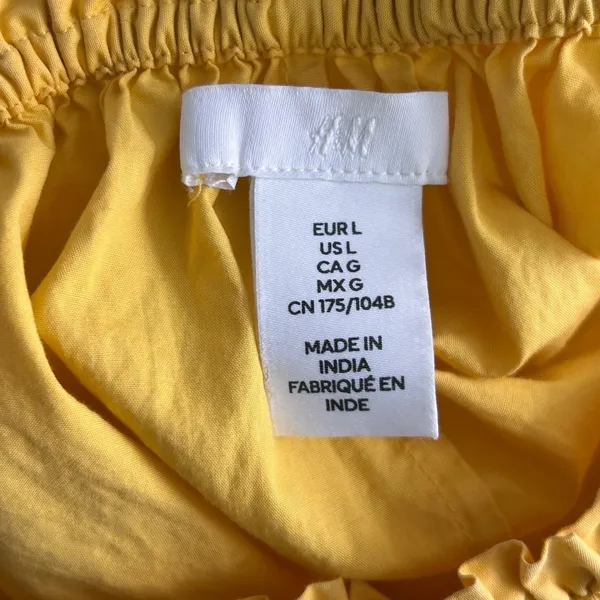 HM Midi Dress Yellow Marigold‎ Large - Image 6