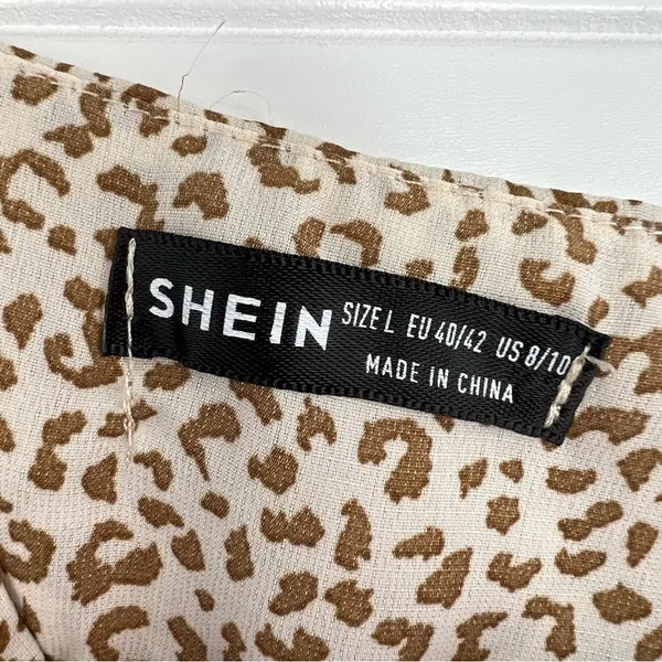 Shein‎ Dress Large Leopard Print Ruffle Tiered Midi Tie Strap Boho - Image 8