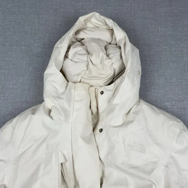 The North Face Downtown Parka Womens M White 550 Down DryVent NF0A3XD8 Hood - Image 5