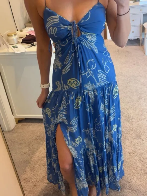 Astr the label blue and lemon dress - Image 2