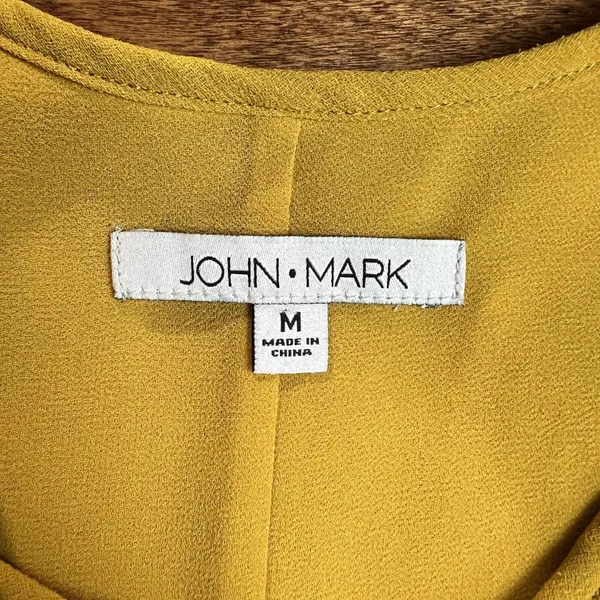 John Mark Tunic Top Womens Medium Yellow Sleeveless Boho‎ Swing Tank Layered Hem - Image 12
