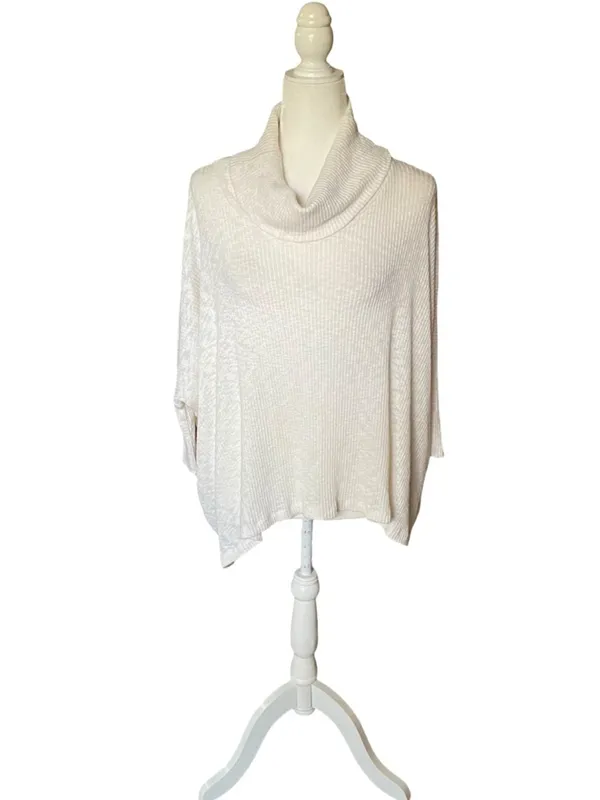 Free People Beach World Traveler Cowl Neck Split Back Top Size M - Image 2