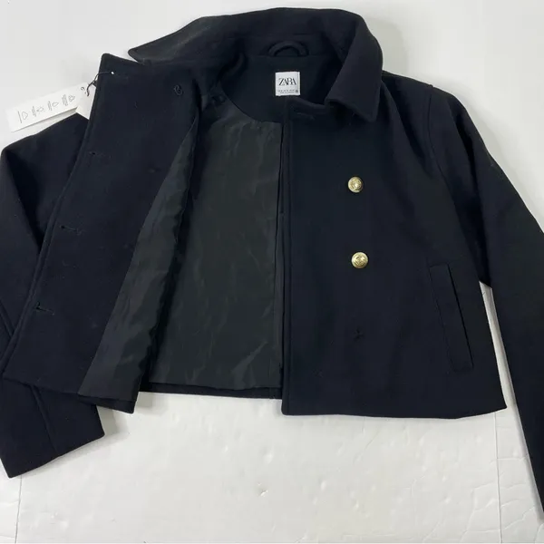 Zara Cropped Coat - Image 2