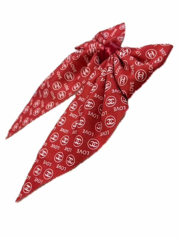 NWOT Fashion Hair 🎀Bow Clip Red and White Love CC - Image 3
