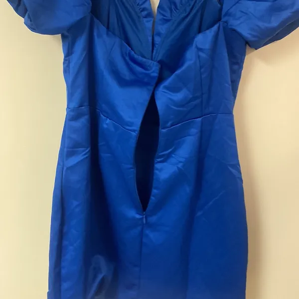 RUFFLE OFF SHOULDER DRESS Royal Blue cocktail dress DO + BE - Image 10