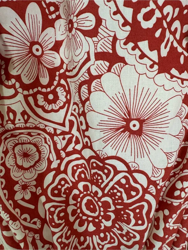 Pinch Cotton Maren Retro Floral Dress with Tie Neck Size S - Image 10