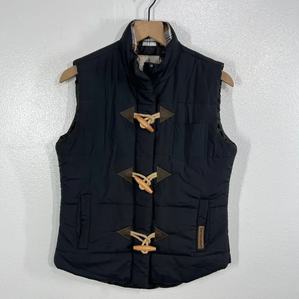 Legendary Whitetails Womens Black Toggle Puffer Vest Size Small Quilted Outdoors - Image 2
