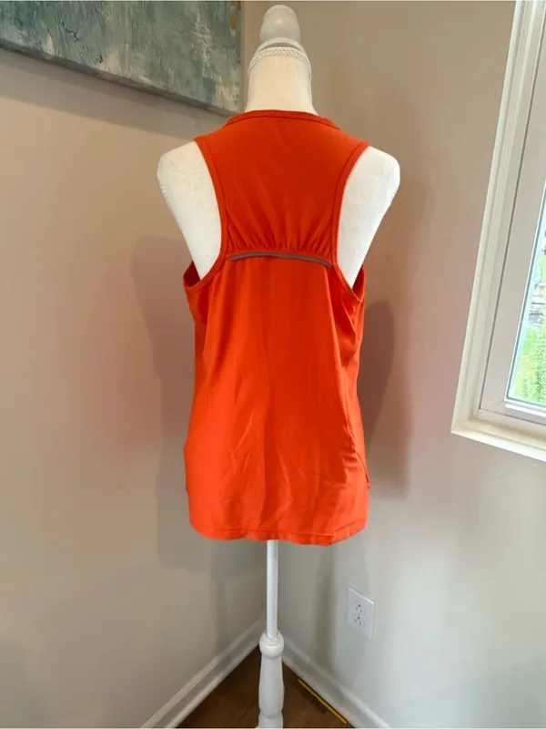 Athleta Bright Orange Scoop Neck Performance Tank - Image 2