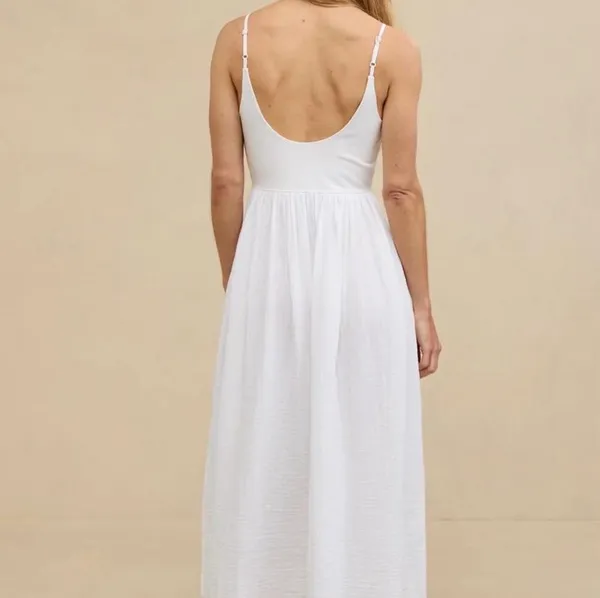 Aerie White Maxi Dress - Image 3