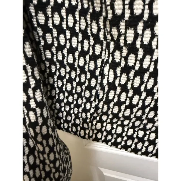 Chico's Black White Geometric Textured Knit Blazer Jacket Size‎ 1 Medium 8 - Image 5
