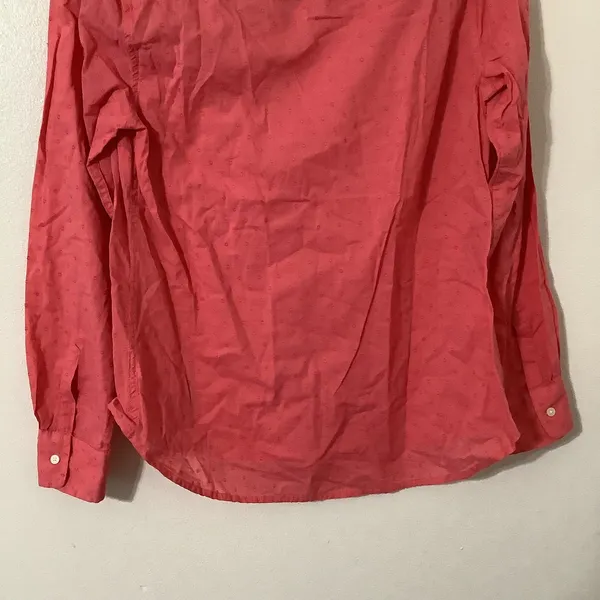 Gap Coral Polka Dot Lightweight Casual School Boyfriend‎ Fit Button Down Shirt S - Image 7