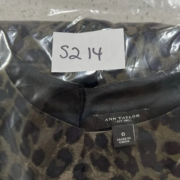 Ann Taylor‎ Size 6 Sheath Dress Animal Print High Neck Sleeveless Lined Back Zip - Image 11