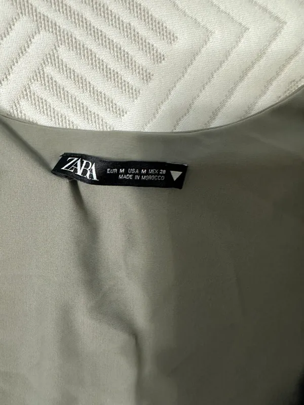 ZARA Green Long Sleeve Crop Top - Image 3
