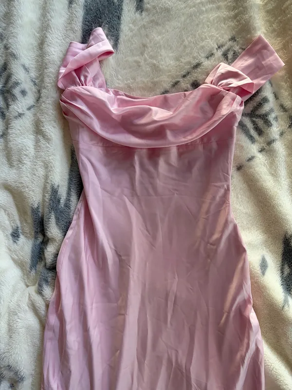 Beginning Boutique Dress Maxi Satin Pink - Image 3