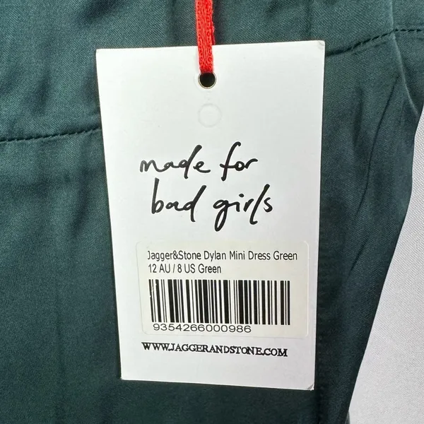 Jagger & Stone Emerald Green Dylan Mini Dress 8‎ - Image 6