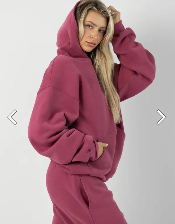 Comfrt Minimalist Hoodie in color Berry! - Image 2