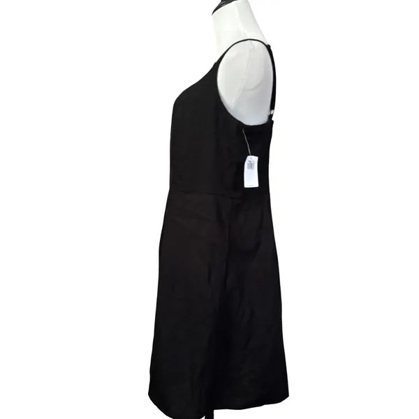 NWT Old Navy Mini Linen Blend Dress Size L Black LBD Summer - Image 2