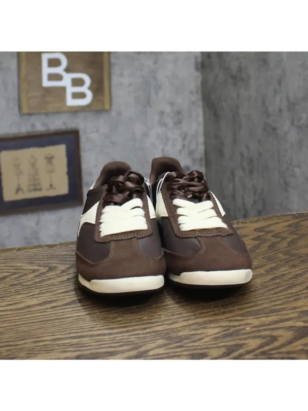 Universal Thread Skyler Jogger Sneakers Low Top Double Lace Chocolate Brown 7M - Image 3