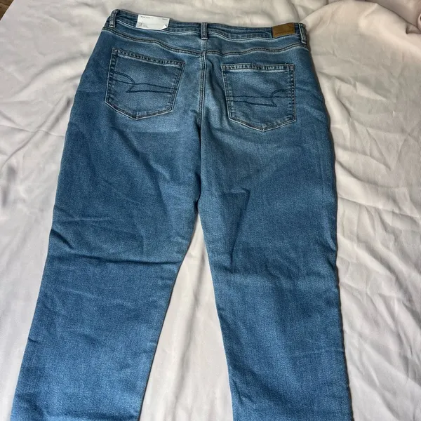 American Eagle Light Blue Stretch Jeans - Image 9