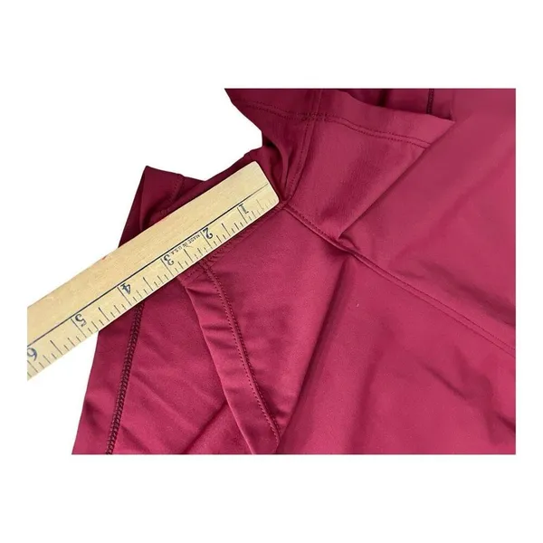 Willit Women's Red Burgundy Active Shorts Size L Pockets Elastic-Waist Sports - Image 8