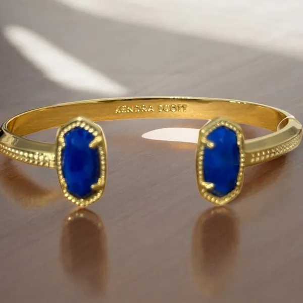 NWT! Kendra Scott Elton Gold Stone Cuff Bracelet in Cobalt Howlite (MSRP $65) - Image 3