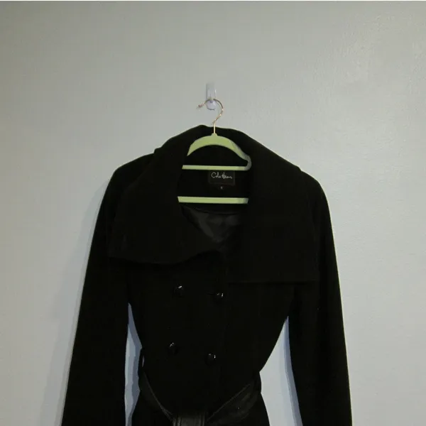 Cole Haan Chocolate Pea Coat Jacket Sz 10 - Image 4