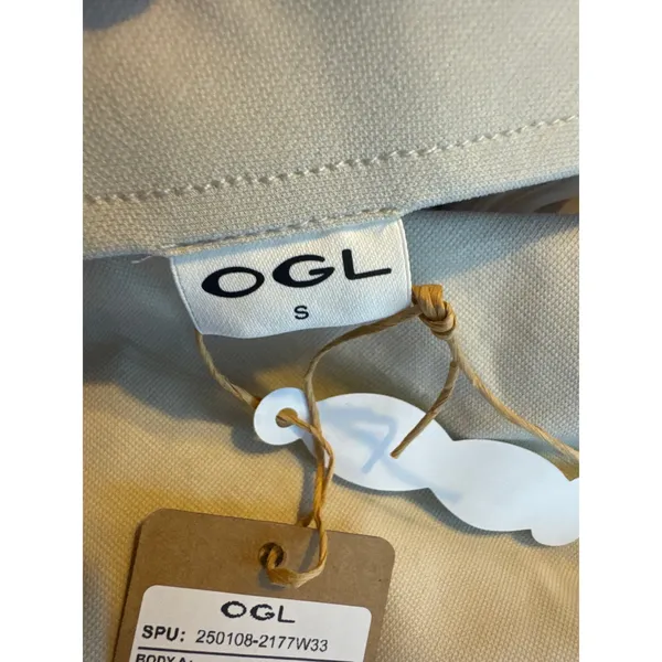OGL Womens Beige Neutral High Waist Elastic A-Line Midi Skirt Size S - Image 5