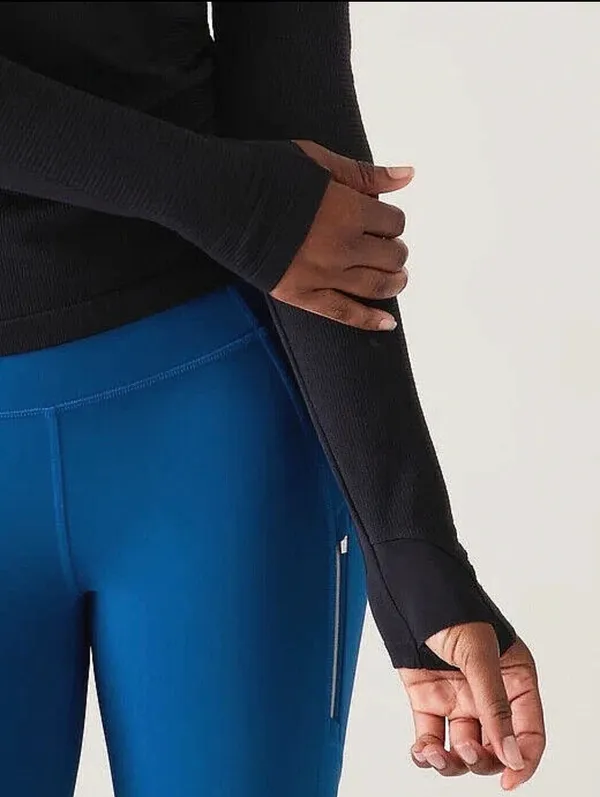 NWT! Athleta Black Long-Sleeve Half-Zip - Image 3