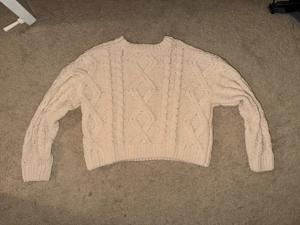 Altar'd State Cream Knit Sweater - Image 3
