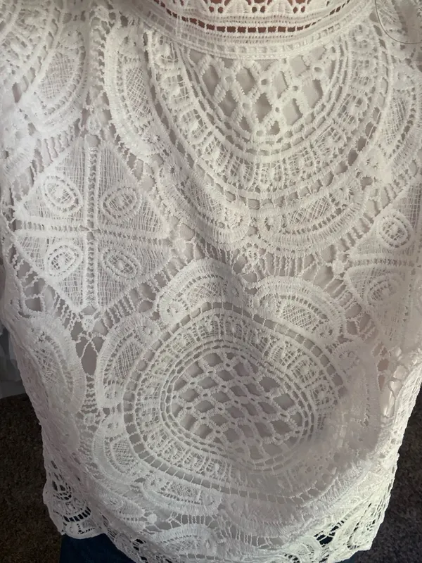 Beautiful lace long sleeve White Size M - Image 3