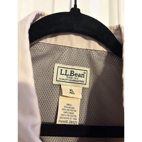 LLBean‎ Womens No Fly Zone Long Sleeve Button Up Outdoor Shirt Sand Dune XL Reg - Image 9