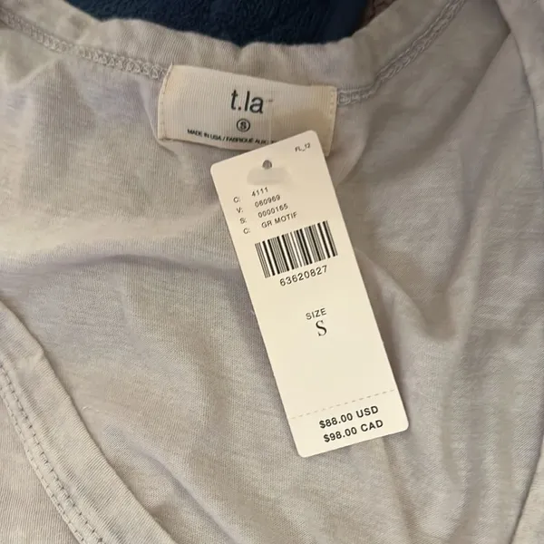 NWT anthropologie t.la grey blouse small‎ - Image 3