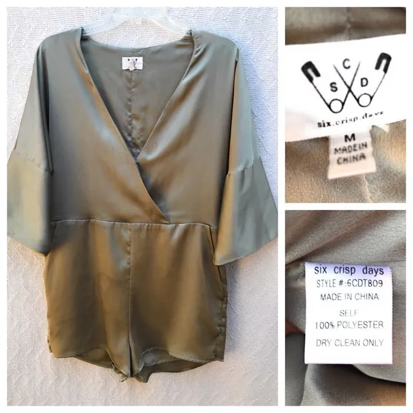 Six Crisp‎ Days Shorts Romper Size M - Image 6