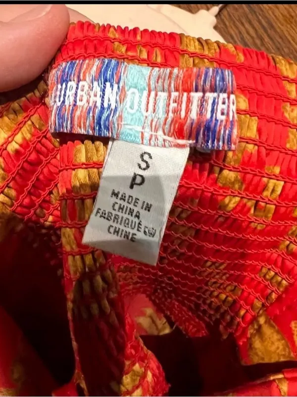 Urban Outfitters Red Floral Satin Cowl Neck Mini Dress Size Small - Image 3