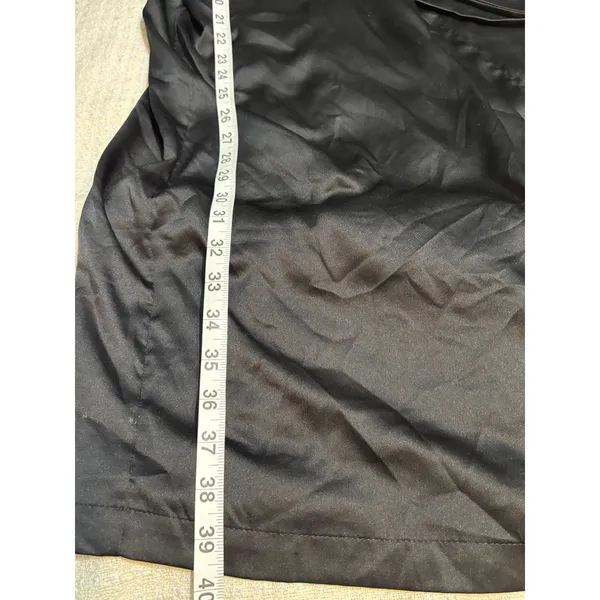 Victoria’s Secret Satin Midi Robe XS/S Black Wrap Kimono Long Sleeve - Image 7