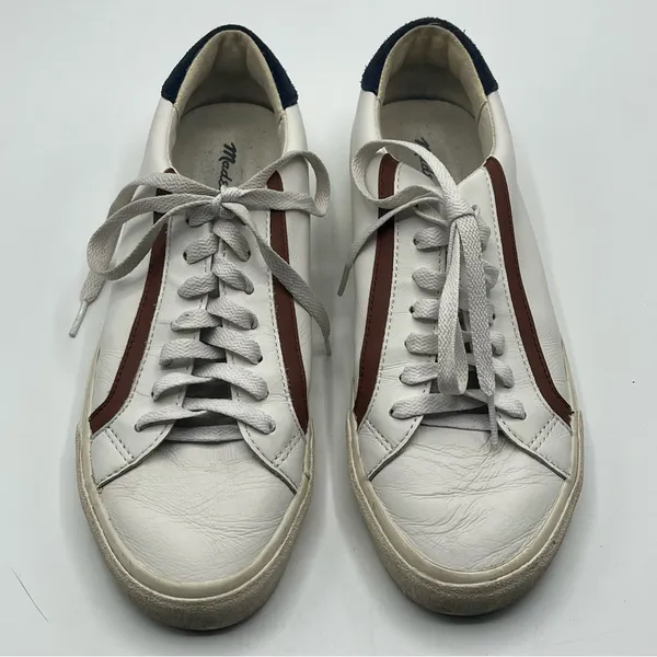 Madewell Style # MA139 Sidewalk Low Top Sneakers in Leather & Suede Sz 8.5 - Image 2