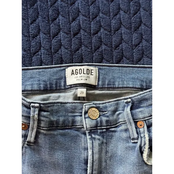 AGOLDE‎ Women's Blue Denim Distressed Jean Ankle Size 29 - Image 3