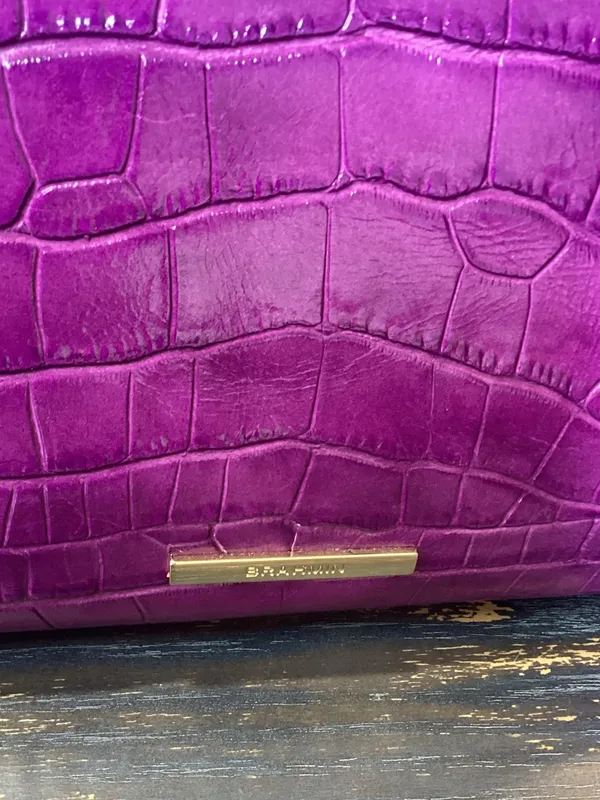 Brahmin Mona Purple Alba Leather Tote - Image 2