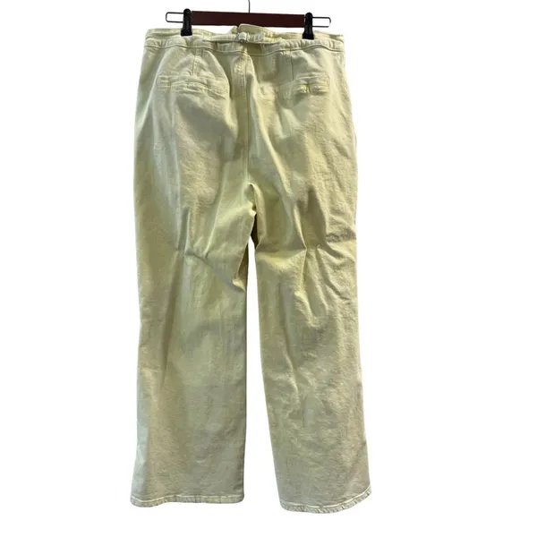 Avec Les Filles Women’s Yellow Wide Leg Jeans Size 32 - Image 2