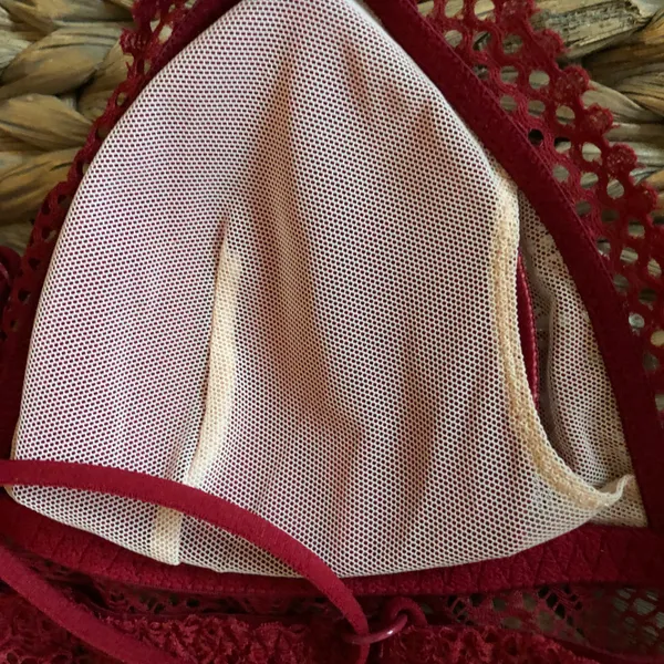 Victoria’s Secret Wine Red Lace Padded Bralette - Image 5