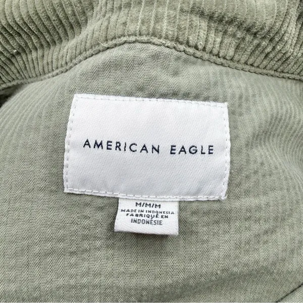 American Eagle Outfitters Corduroy Shirt Jacket Shacket Olive Green Medium M - Image 4