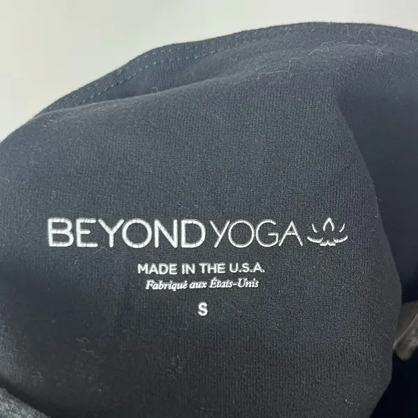 Beyond Yoga High Rise Black‎ & Gray Soft 7/8 Athletic Leggings S - Image 5
