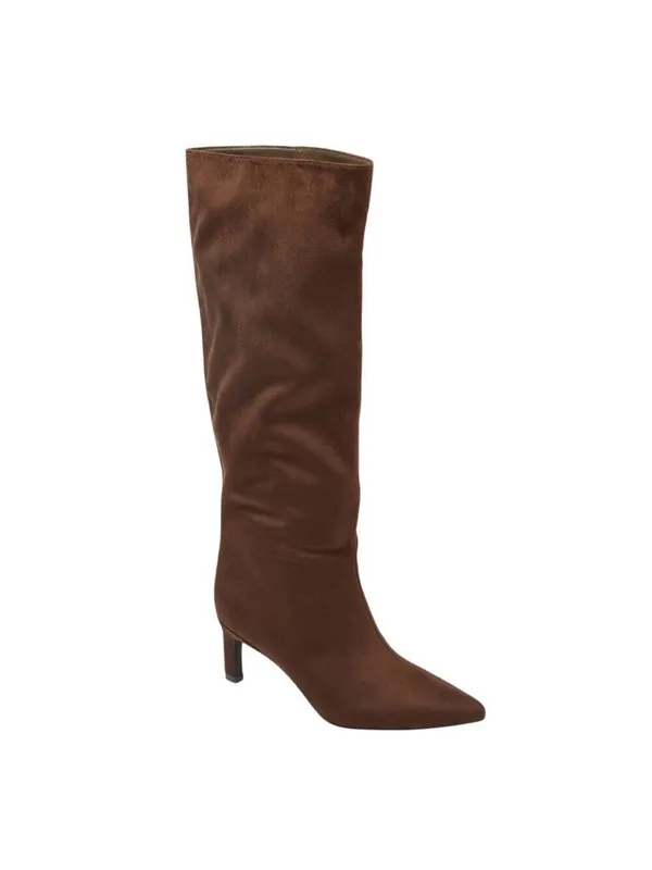 A New Day Justice Faux Suede Heeled Boots with Side Zip 94568890 Brown 7.5M - Image 9