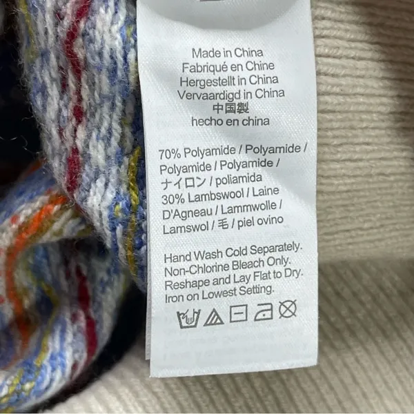 J Crew Fair Isle Sweater Retro 70s-Inspired Womens XS Lambswool Blend​ - Image 8
