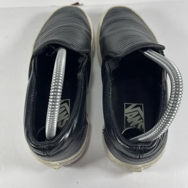 Vans Classic Slip-On Moto Leather Black Quilted Shoes - Women's 7 / Men's 5.5 - Image 5