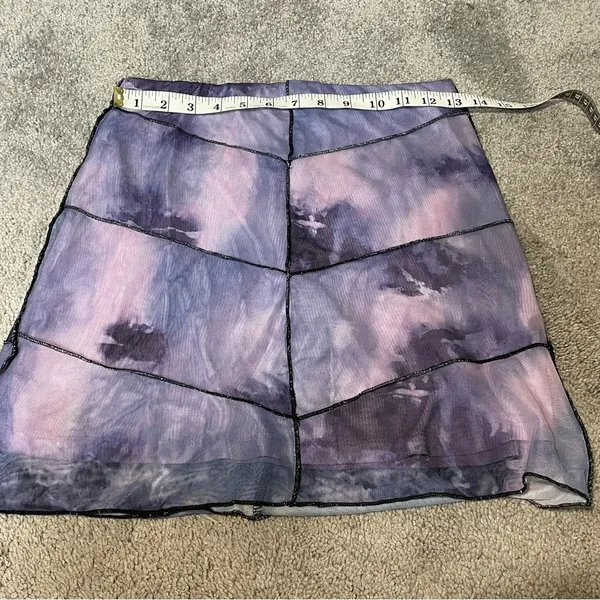 Princess Polly Purple The Bella‎ High Waisted Mesh Mini Skirt Women's Size 6 - Image 6