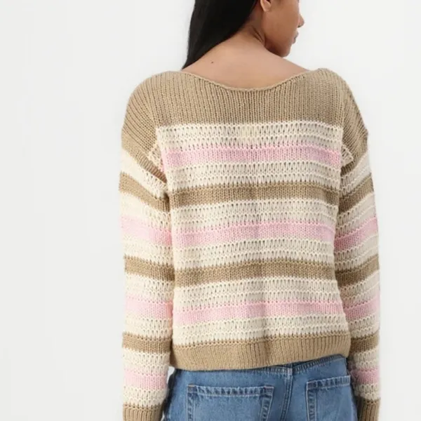 Hollister Co. Slouchy Off-the-Shoulder sweater striped size S - Image 2
