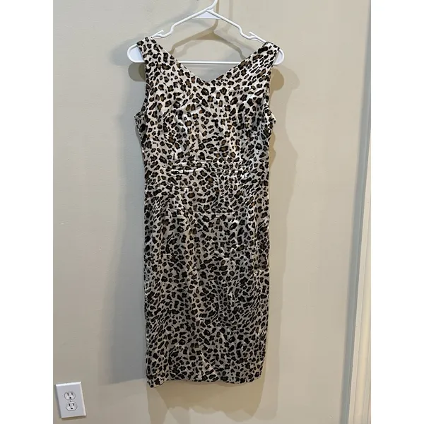 Bryan Bradley‎ Animal Print Silk Dress Size Sheath Size - Image 2
